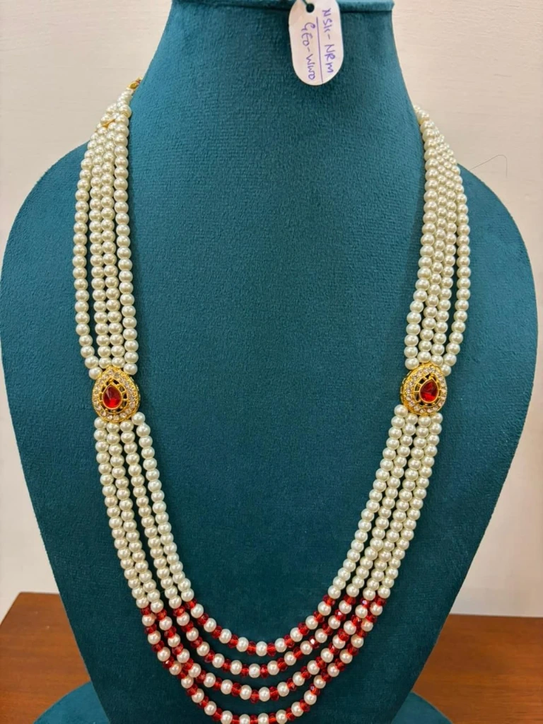 2 Pendant Moti mala Necklace