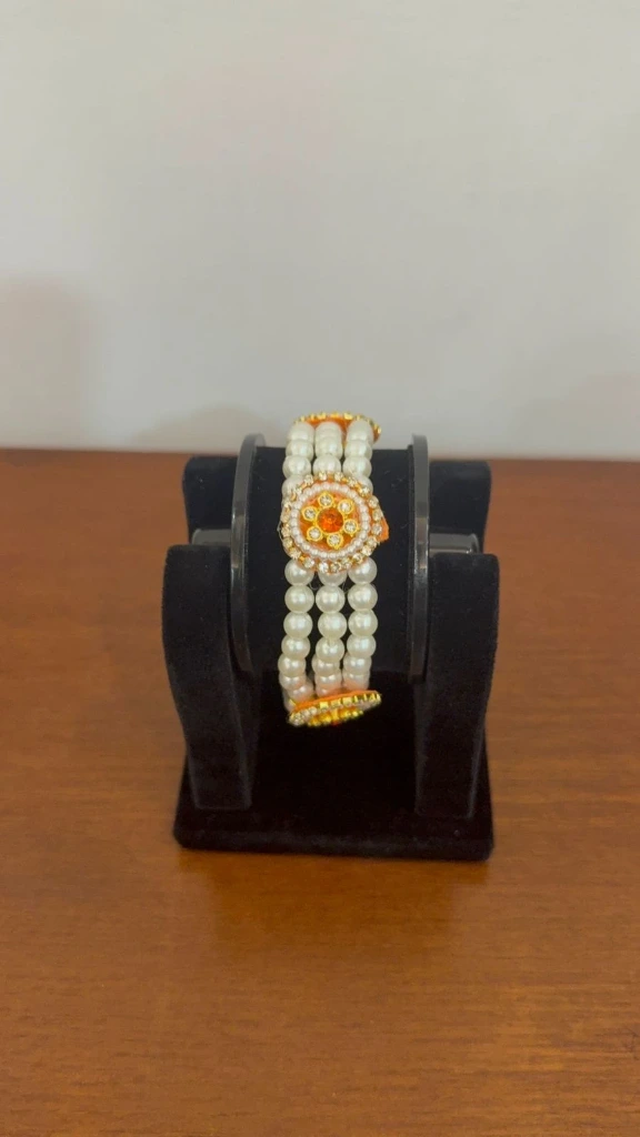 Orange fancy Bracelet and pearl