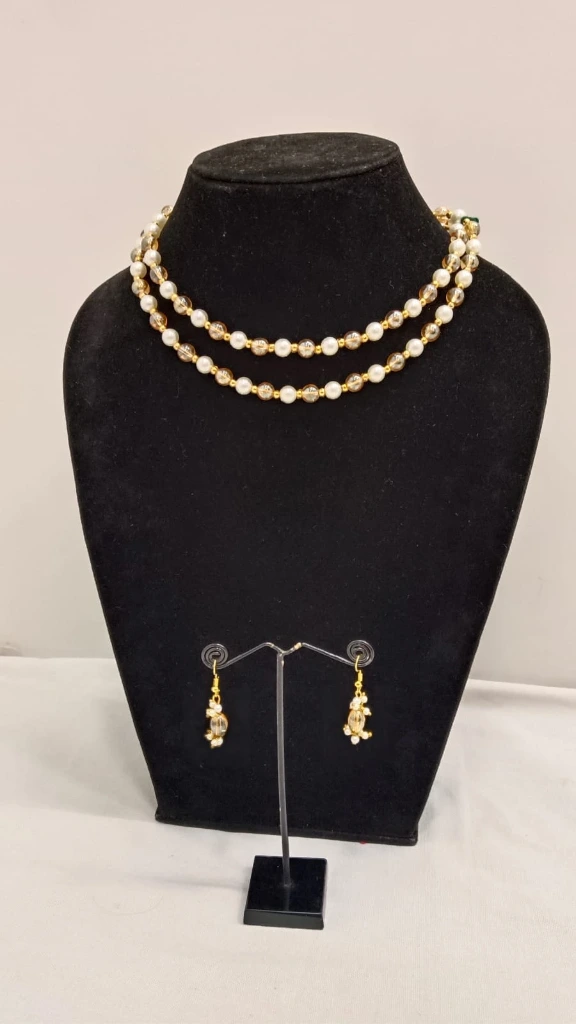 Golden Beads with Pearls and golden Balls For Party Wear